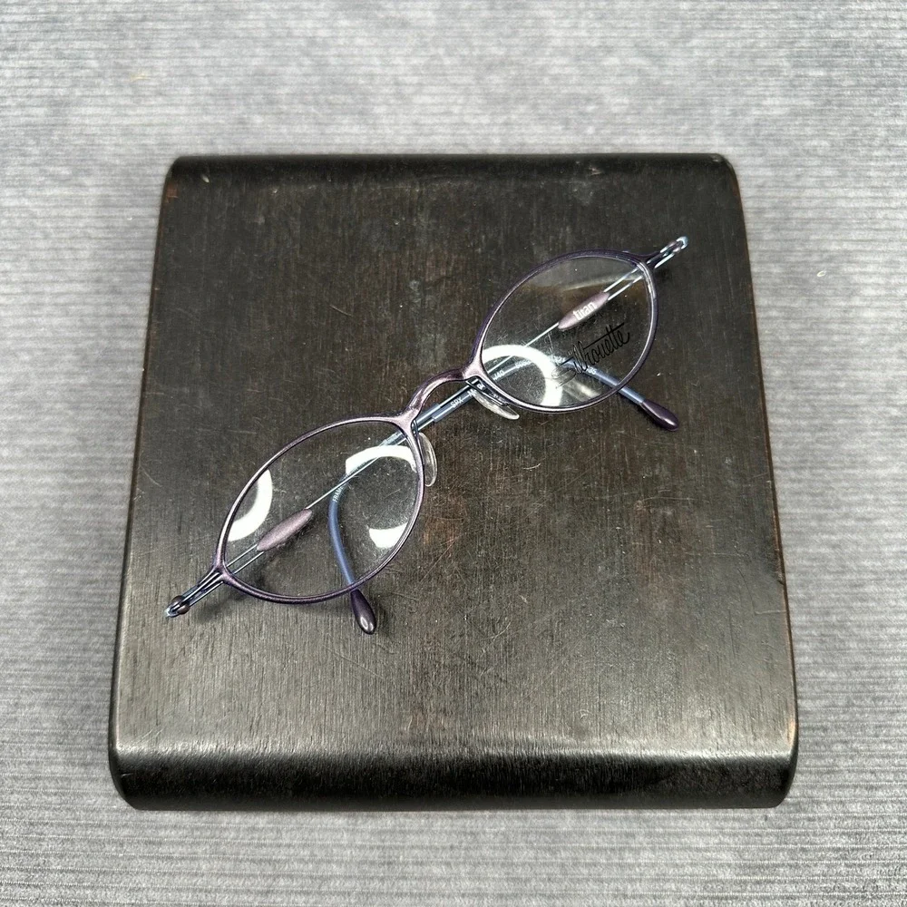 Silhouette Titan SPX Y2K Purple Blue Oval Eyeglasses Austria 48-18-140